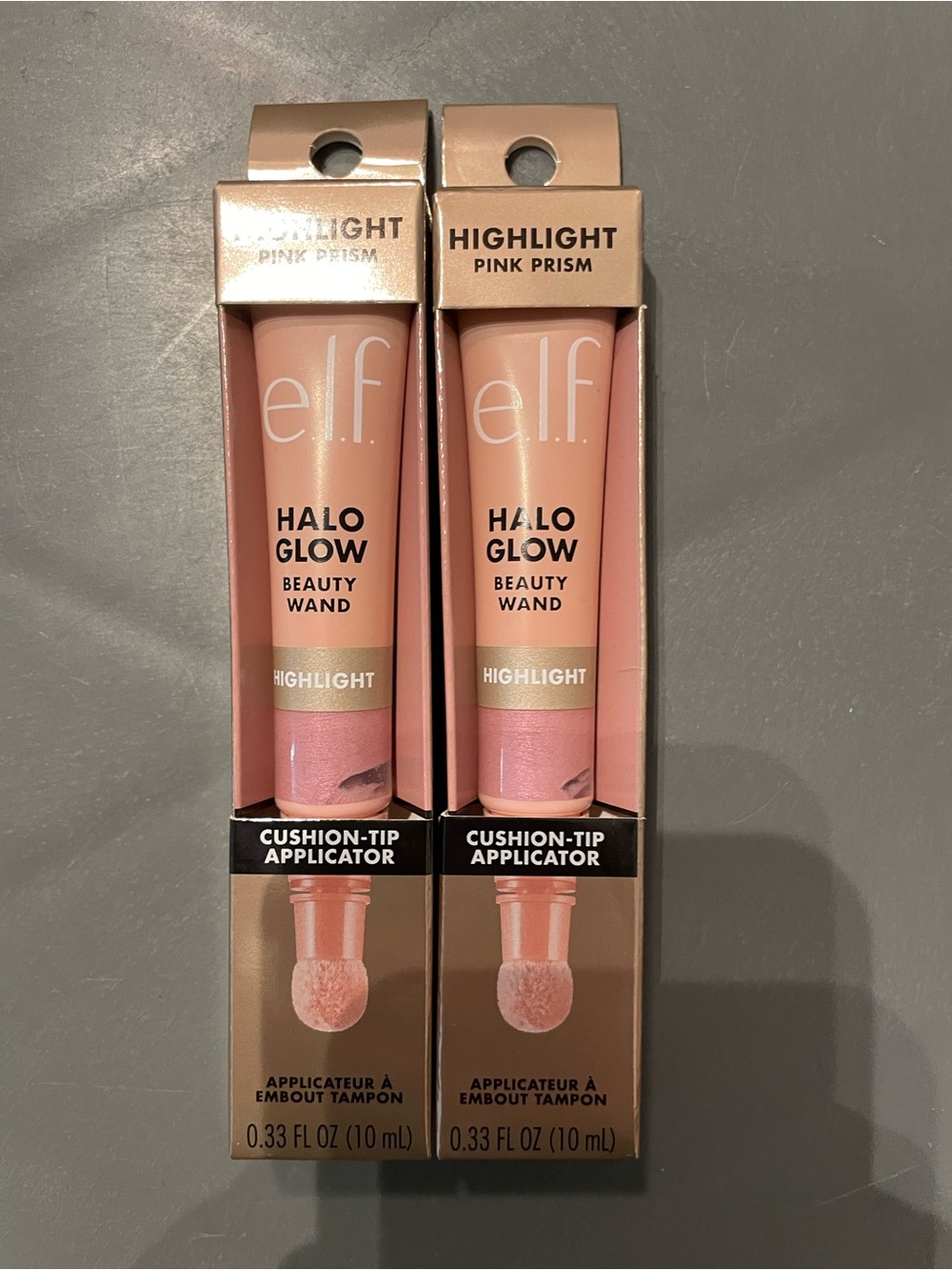 2 E.l.f. Halo Glow Highlight Beauty Wand Pink Prism 0.33 Fl Oz New